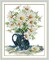 Daisy Vase Stamped Cross Stitch Kit – Beginner-Friendly 11CT Pre-Printed Embroidery Needlepoint for Kids & Adults, 15×18 Inch DIY Craft with Threads & Needles